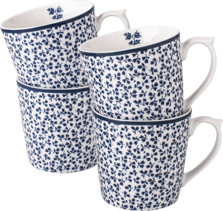 Laura Ashley Blueprint Collectables Mokken set van 4 Floris 32 cl