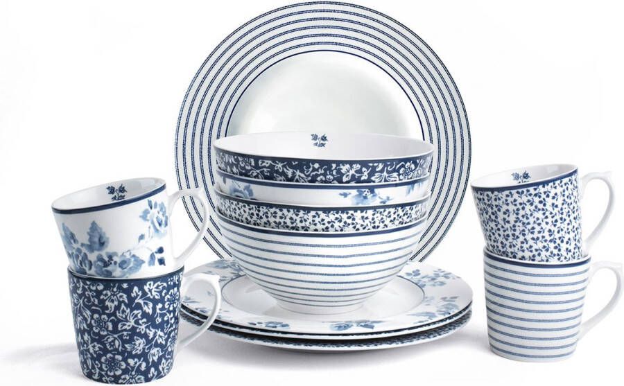 Laura Ashley ontbijt serviesset Blueprint Collectables (12-delig)