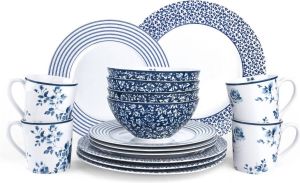 Laura Ashley Blueprint Collectables Set 16 Delig Servies 4 Persoons