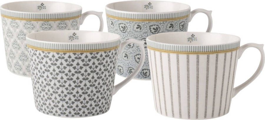 Laura Ashley Tea Collectables Mokken set van 4 Geschenkset Laag Assorti 30 cl