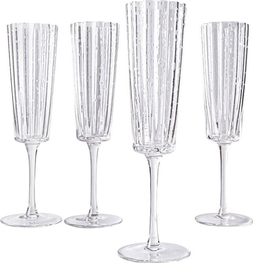 Laura Ashley Glass Collectables Champagneglazen set van 4 Helder 21 cl