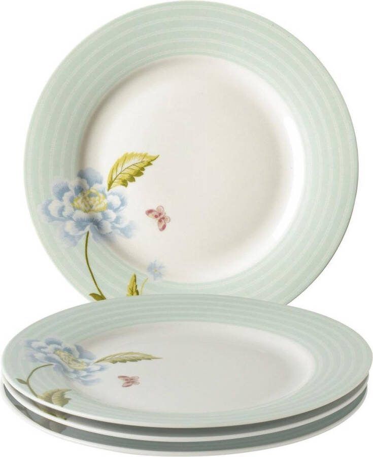 Laura Ashley Heritage Collectables Borden set van 4 Ø 20cm Mint Candy Stripe