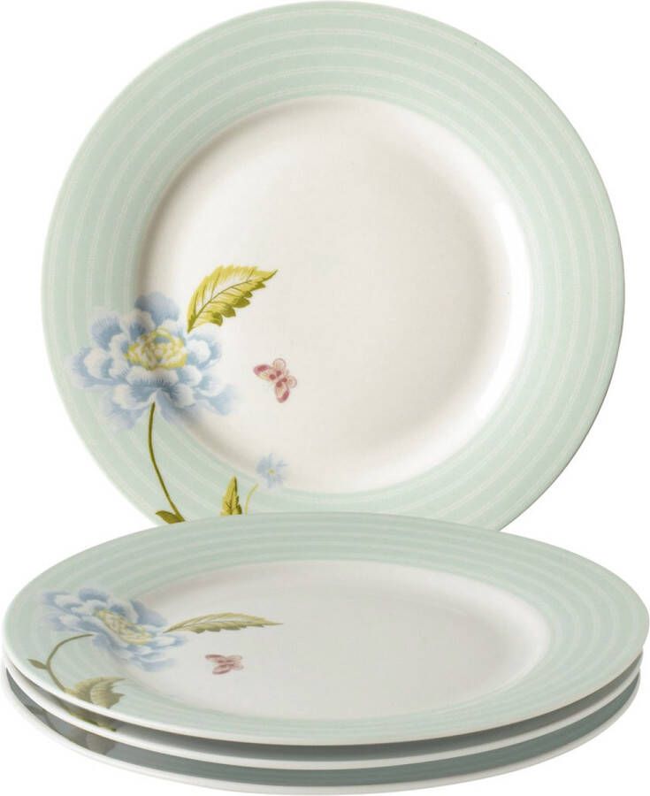 Laura Ashley Heritage Collectables Borden set van 4 Ø 20cm Mint Candy Stripe
