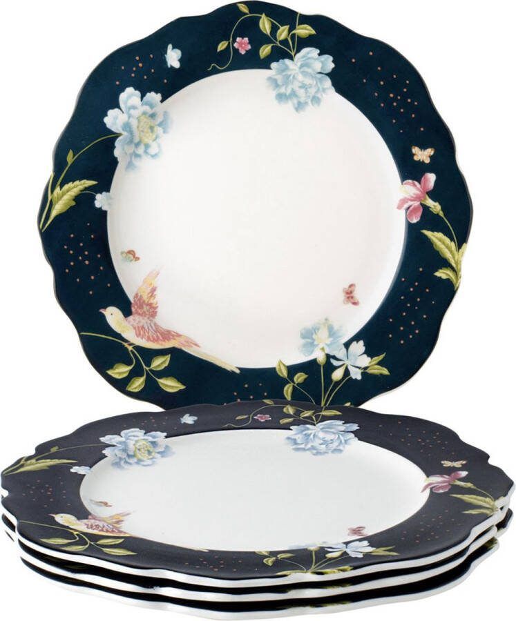 Laura Ashley Heritage Collectables Borden set van 4 24 5cm Midnight Uni