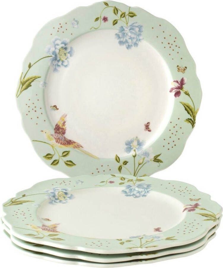 Laura Ashley Heritage Collectables Borden set van 4 Ø 24 5cm Mint Uni