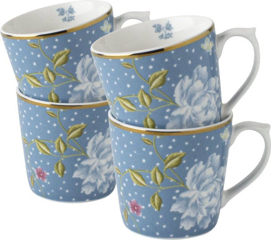 Laura Ashley Heritage Collectables Mokken set van 4 Seaspray 32 cl