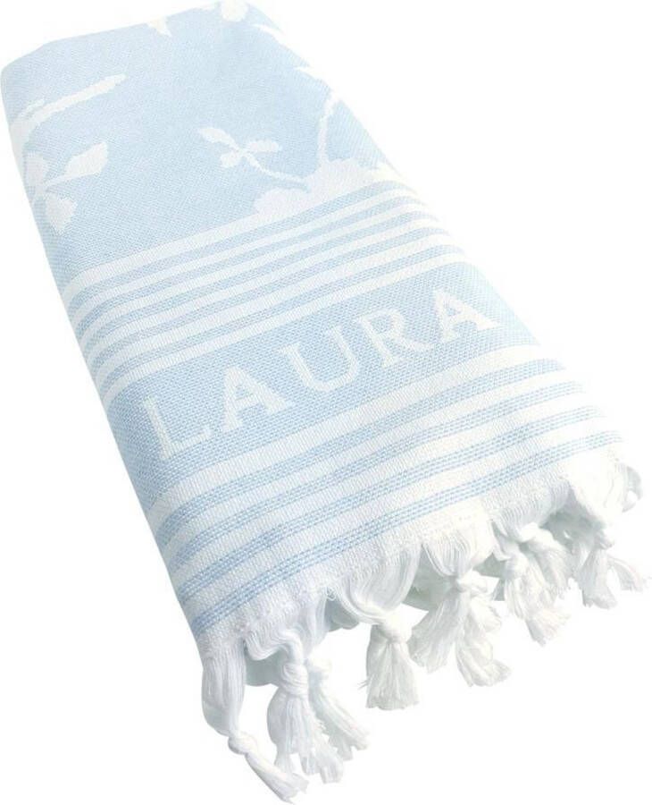 Laura Ashley Heritage Strandlaken Hamamdoek Elveden Licht Blauw 90x180cm