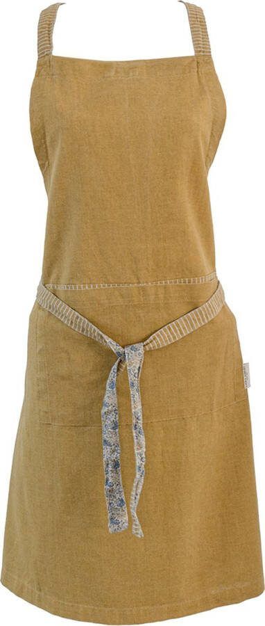 Laura Ashley Kitchen Linen Collectables Schort Oil Geel Daniela 78x85cm Schorten voor vrouwen