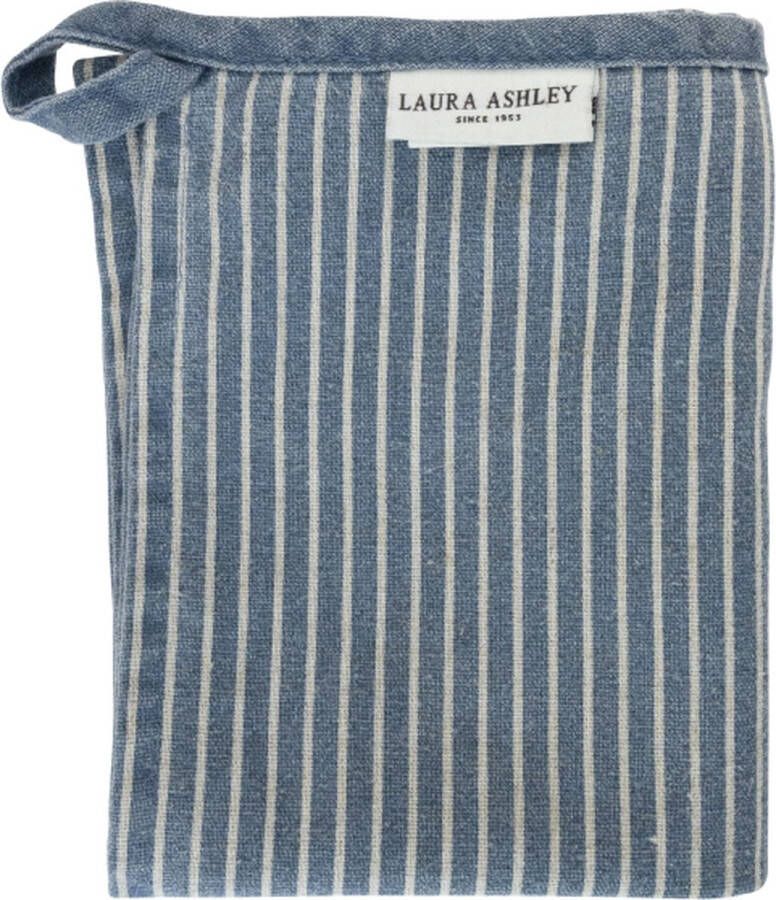 Laura Ashley Kitchen Linen Collectables Theedoeken Blauw Streep 50x70cm