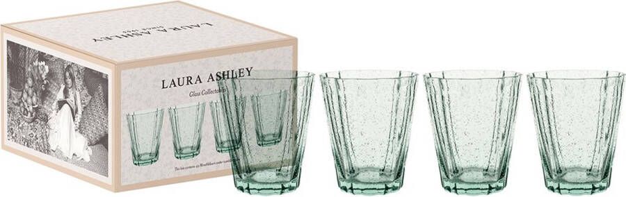 Laura Ashley Waterglazen set van 4 Mondgeblazen GiftSet Helder 25 cl