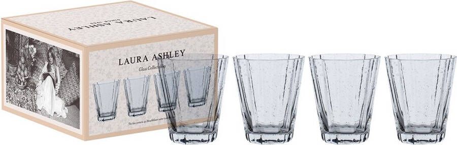 Laura Ashley Waterglazen set van 4 Mondgeblazen GiftSet Helder 25 cl