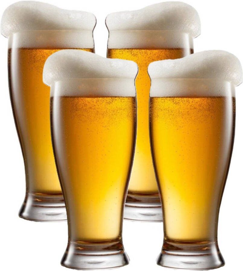 Lav Bierglazen 4x 565 ml 0 56L stevig glas Stijlvolle glazen Halve liter groot formaat Voor de liefhebber