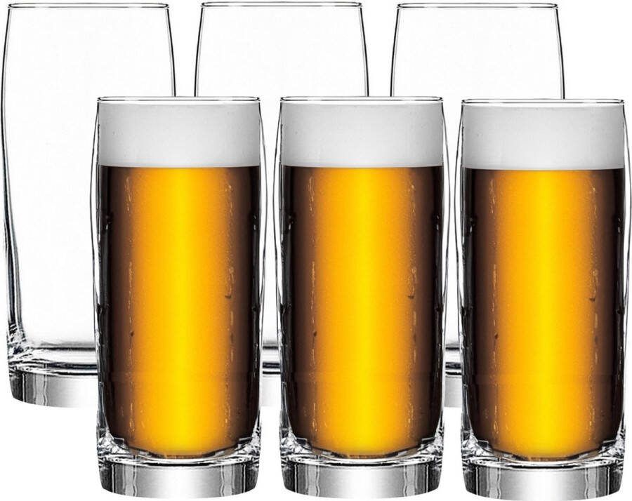 Lav Bierglazen 6x 380 ml 0 38L stevig glas Stijlvolle glazen Handige basic glazen