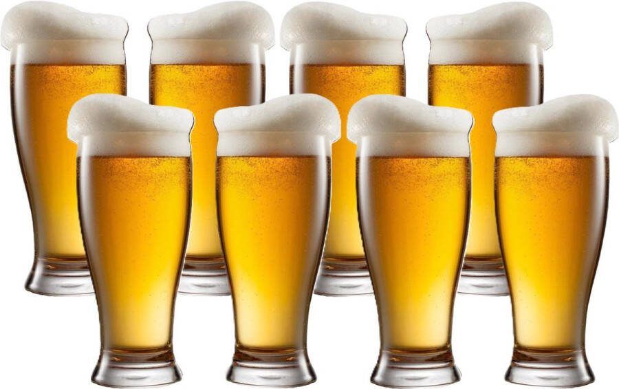 Lav Bierglazen 8x 565 ml 0 56L stevig glas Stijlvolle glazen Halve liter groot formaat Voor de liefhebber