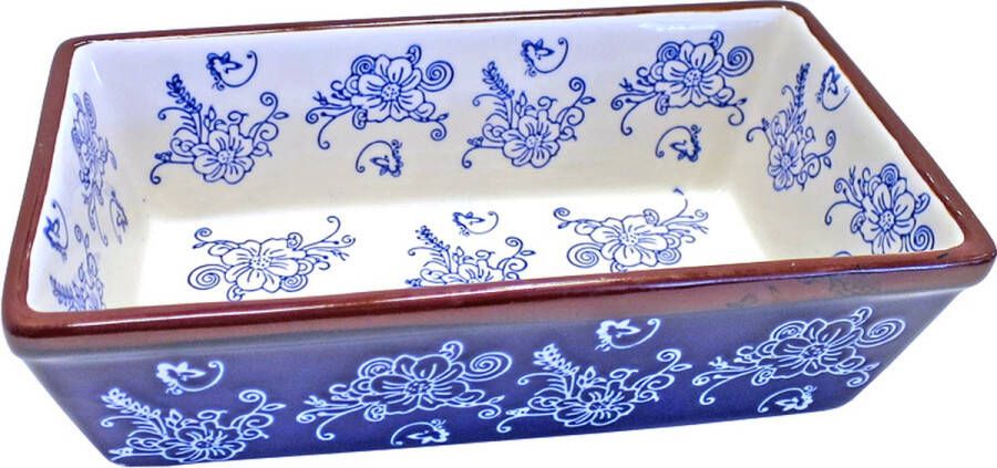 Lavandoux Cakevorm Rechthoekig 25 cm Floral Lace Blue