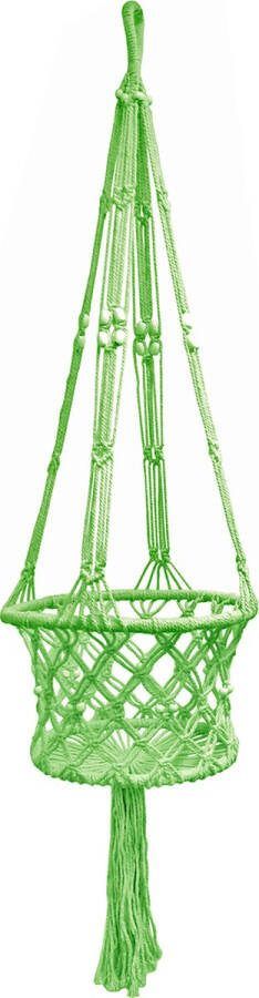 Lavandoux Macramé Plantenhanger Ø20 cm Katoen Lime Groen
