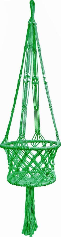 Lavandoux Macramé Plantenhanger Ø30 cm Katoen Groen