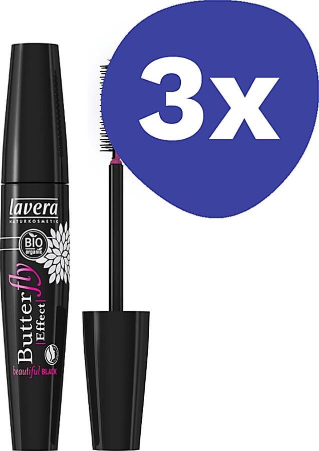 Lavera Butterfly Effect Mascara Beautiful Black (3x 11ml)