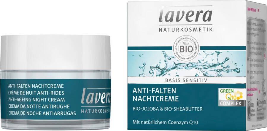 Lavera Nachtcrème Basis Sensitive Anti-Rimpel Q10 50 ml