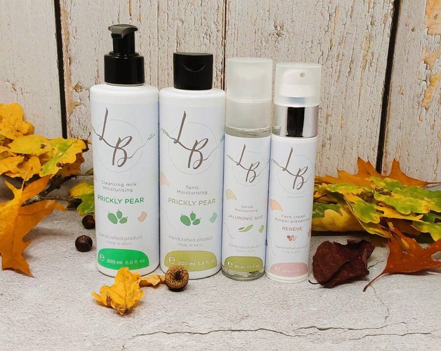 LB Cosmetic Products LB Prime Age Skincare Line Droge & Gevoelige Huid Complete Gezichtsverzorging Set Hyaluroonzuur Anti Rimpel Huidverbetering Geschenkset