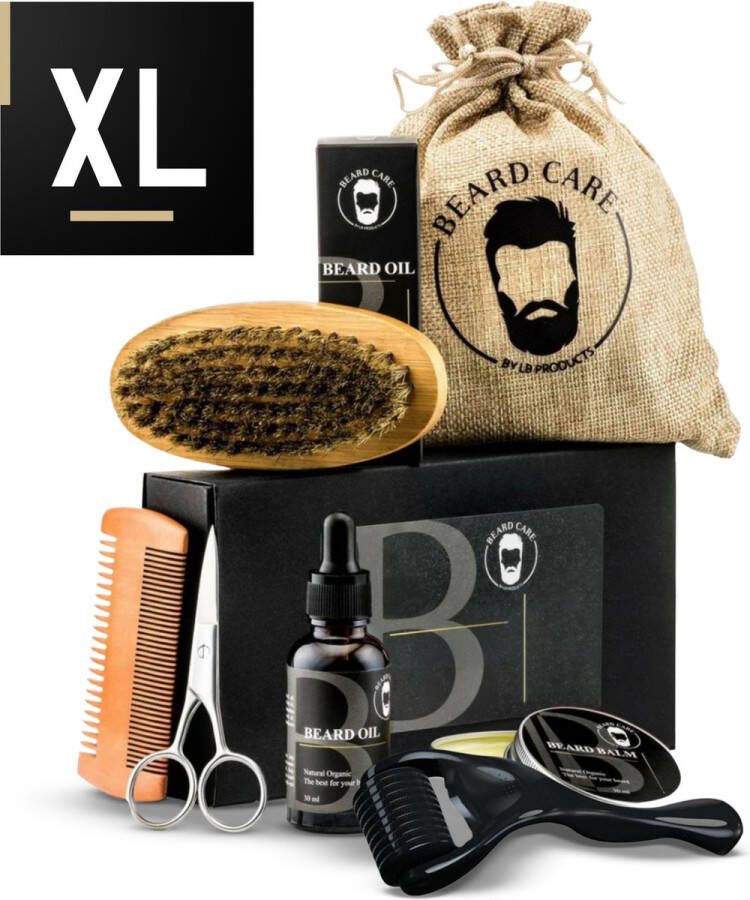 LB products Baardverzorging set + Baard Derma roller | Baardolie | BaardBalsem | Baardkam | Baardborstel