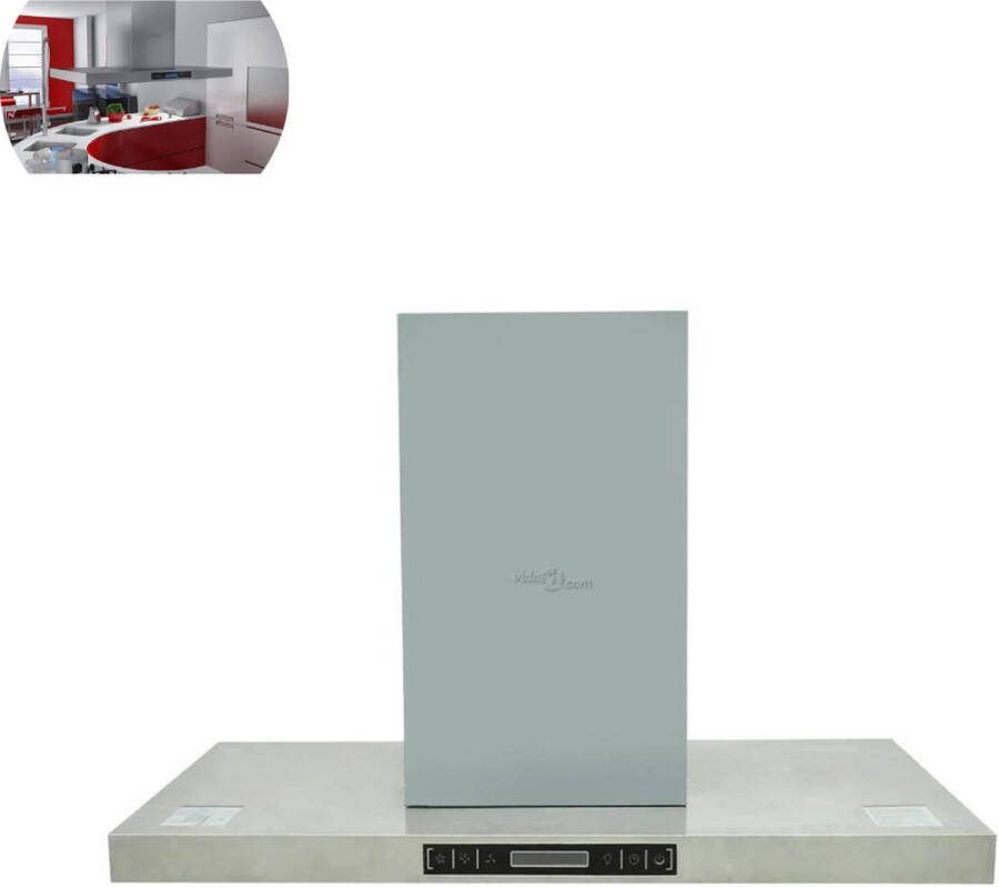 LBB Afzuigkap 60 cm -Onderbouw Afzuigkappen Met koolstoffilter Schuin Zilver