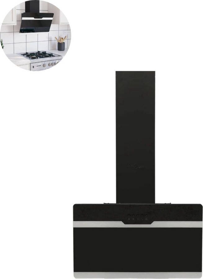 LBB Afzuigkap 60 cm -Onderbouw Afzuigkappen Met koolstoffilter Schuin Zwart