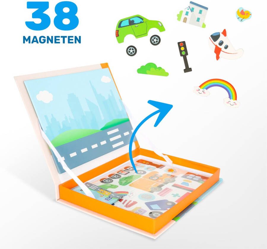 Little big bird Magneetboek Politie 38 magneten Magnetibook 3-8jr Peuter Educatief speelgoed Vormenpuzzel 3 tot 8 jaar