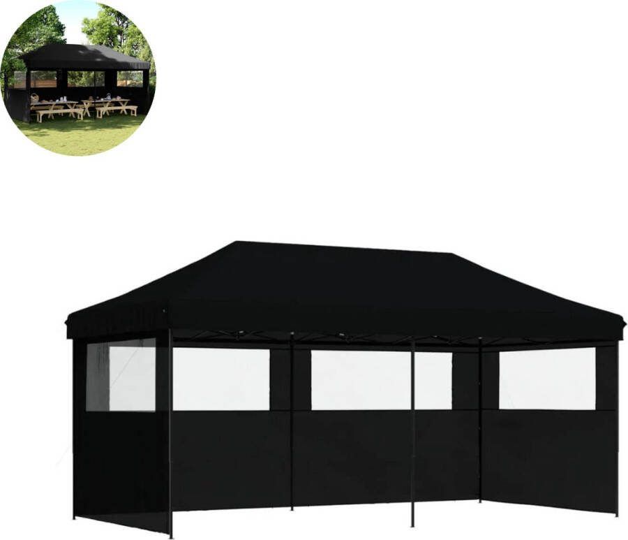 LBB Partytent opvouwbaar Paviljoen 2x2 Easy up Waterdicht met Zijwanden Weerbestendig Taupe