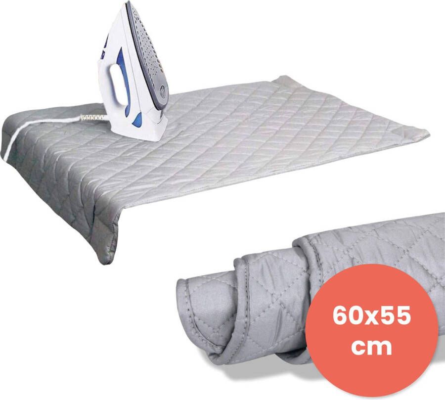 LBB Strijkdeken 60x55 cm Strijkmat Hitte bestendig Strijkdoek Strijkplank Tafel strijkplank Reisstrijkijzer Mini strijkijzer Mini strijkplank voor op tafel Mouwplankje Strijkkussen