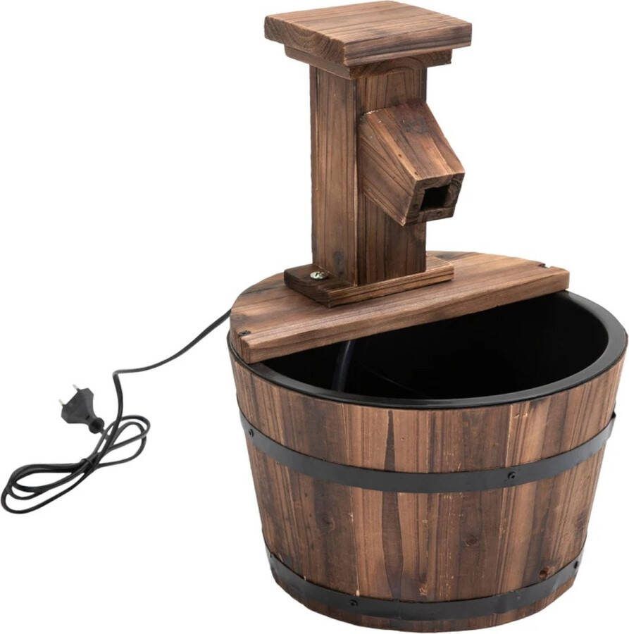LBB Waterornament Buiten Tuin Water Fontein Met Lichten Waterval Ontwerp Kamerfontein Tuindecoratie Met Pomp 36 5 x 32 x 73 cm