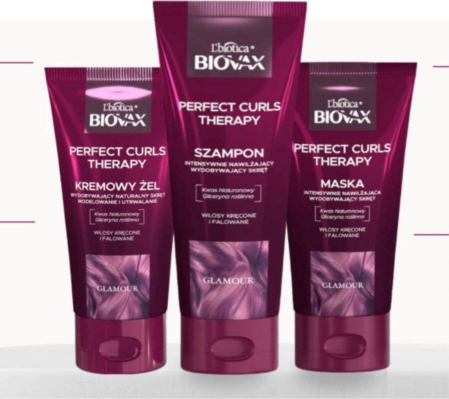 L´biotica L'Biotica Biovax Perfect Curls Krullend Haar Verzorging Set Krullend Haar Shampoo 200 ml Krullend Haar Styling Gel 150 ml Haarmasker Krullend Haar 150 ml