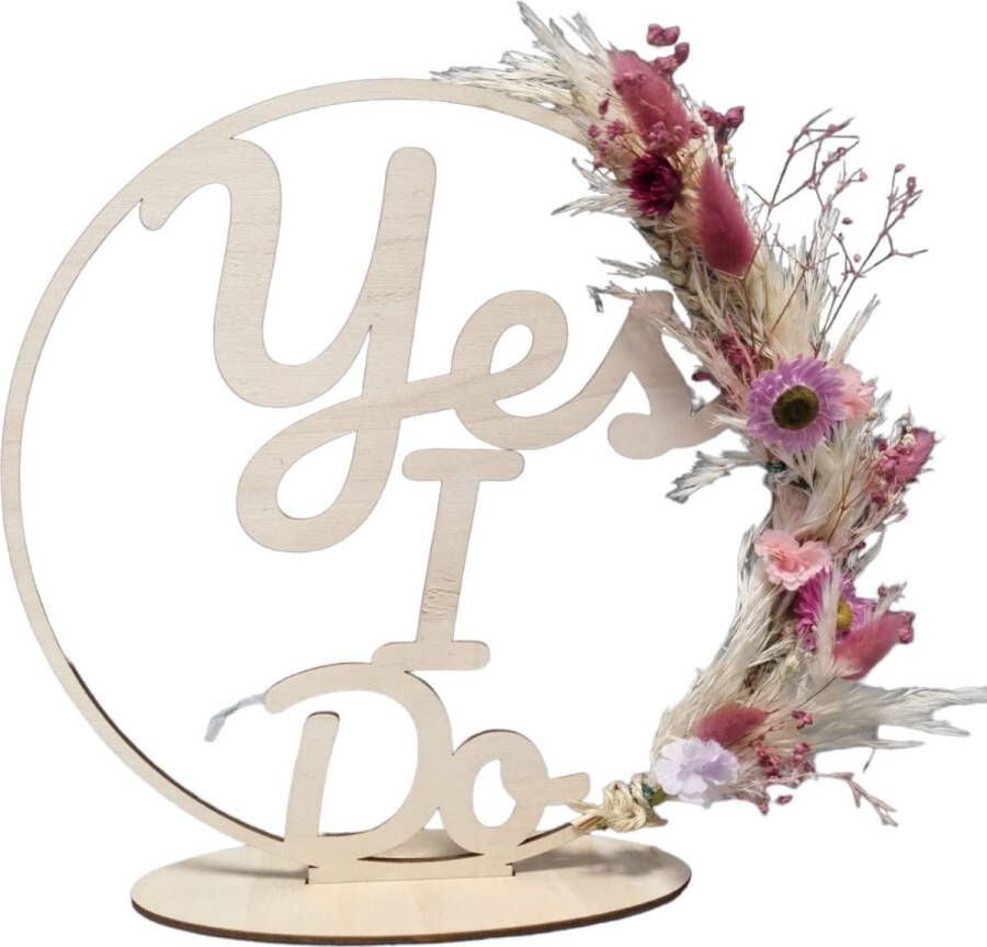 Lbm ''Yes I Do''flowerhoop droogbloemen 25 cm