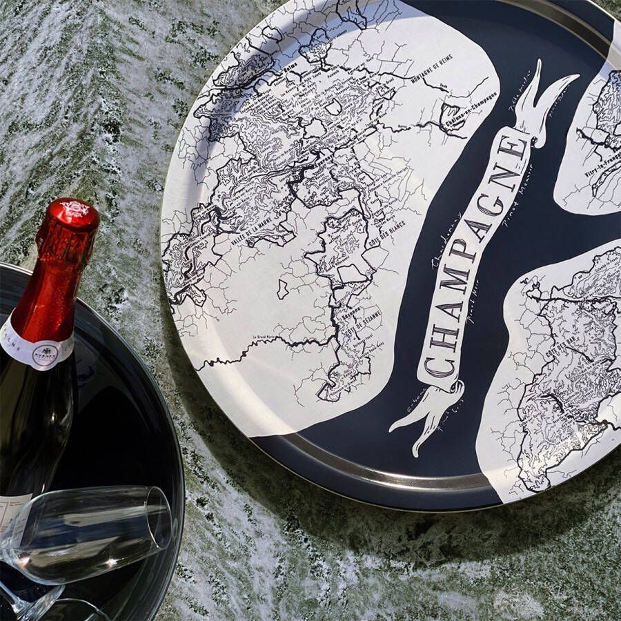 Le Club des Vins Dienblad Champagne Plattegrond Wijnkaart Tafel