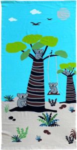 Le Comptoir Strand badlaken voor kinderen koala print 70 x 140 cm microvezel Strandlakens