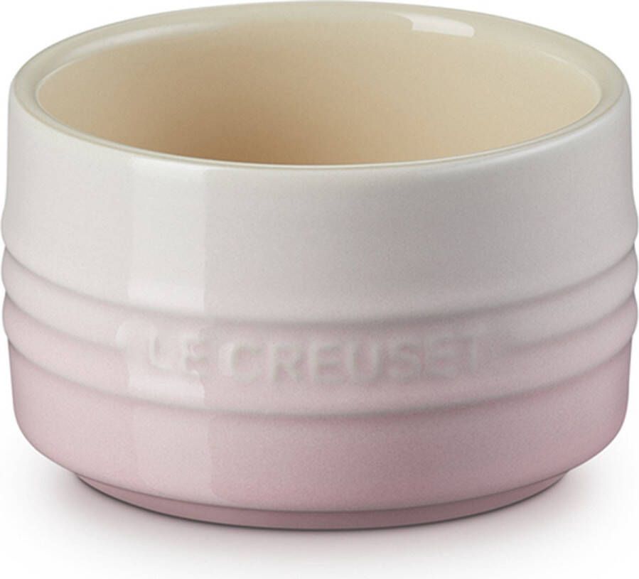 Le Creuset 6 aardewerken stapelbare schaaltjes Shell Pink 0 2l