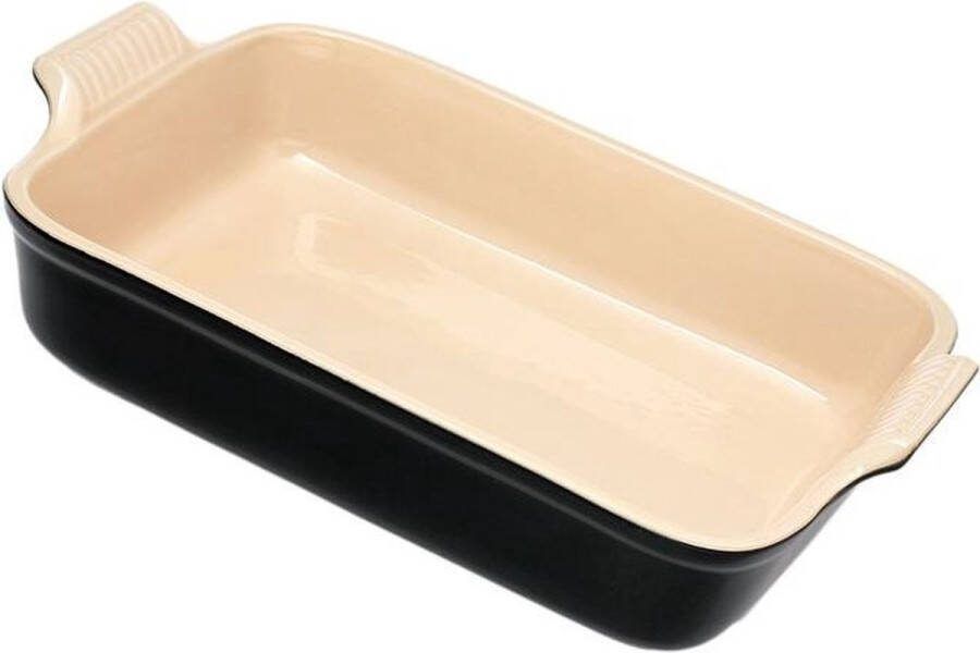 Le Creuset Ovenschaal Heritage Ebbenzwart 32 x 24 cm 4 liter