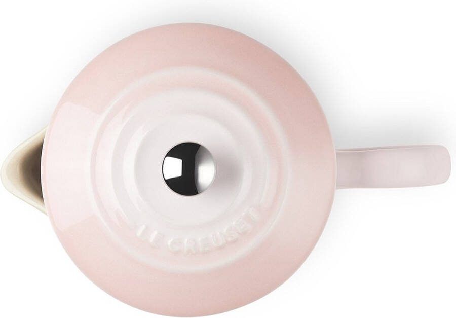 Le Creuset Aardewerken koffiepot met pers 0 8L 22cm Shell Pink
