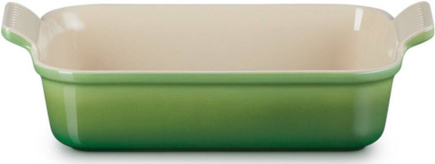 Le Creuset Aardewerken rechthoekige ovenschaal Bamboo Green 26cm 2 3l