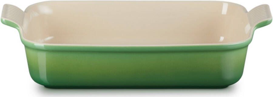 Le Creuset Aardewerken rechthoekige ovenschaal Bamboo Green 32cm 3 85l