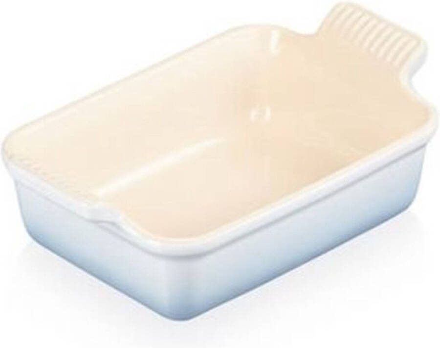 Le Creuset Aardewerken rechthoekige ovenschaal Coastal Blue 19cm 1 08l