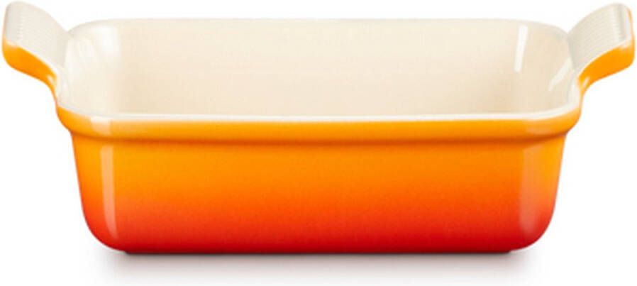 Le Creuset Aardewerken rechthoekige ovenschaal Oranjerood 19cm 1 08l