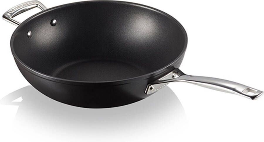 Le Creuset Anti-aanbak wokpan + handvat Zwart 26cm 3 4l