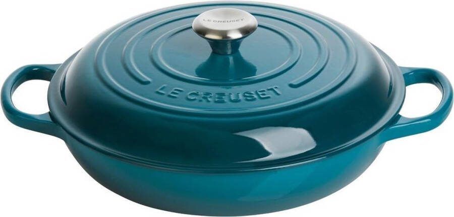 Le Creuset Braadpan Campagnard Signature Deep Teal ø 30 cm 3.5 Liter