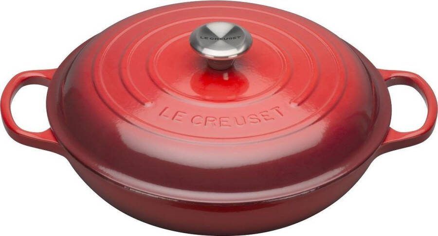 Le Creuset Braadpan Campagnard Signature Kersenrood Zwart ø 30 cm 3.5 Liter