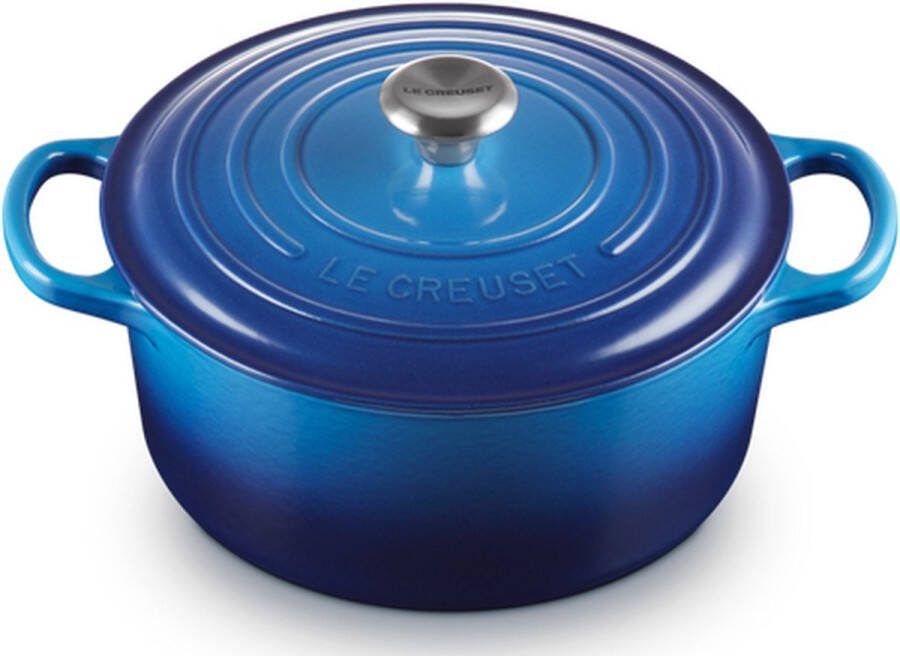 Le Creuset Braadpan Signature Azure 22 cm 3 Liter