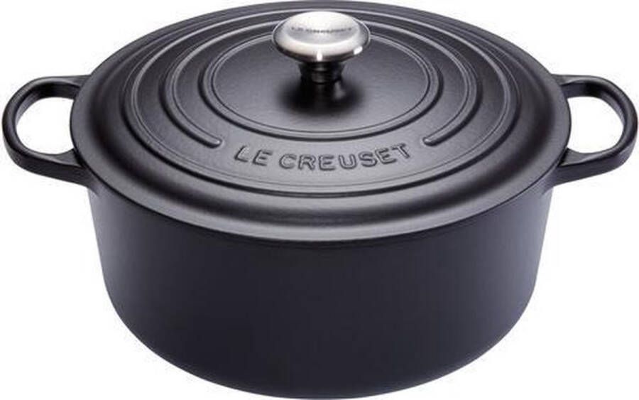 Le Creuset Braadpan Signature Mat Zwart ø 18 cm 1.8 Liter