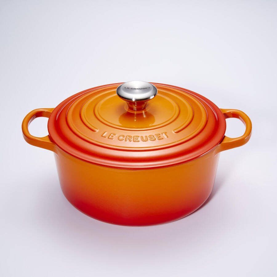 Le Creuset Gietijzeren Ronde Braadpan Oranjerood 24cm 4 2L | Potten&Pannen | 0024147260769