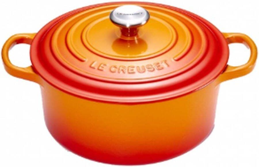 Le Creuset Gietijzeren Ronde Braadpan Oranjerood 26cm 5 3l | Potten&Pannen | 0024147260929