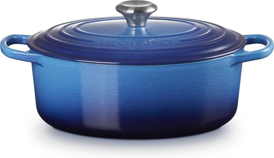 Le Creuset Braadpan Signature Ovaal Azure ø 31 cm 6.3 liter